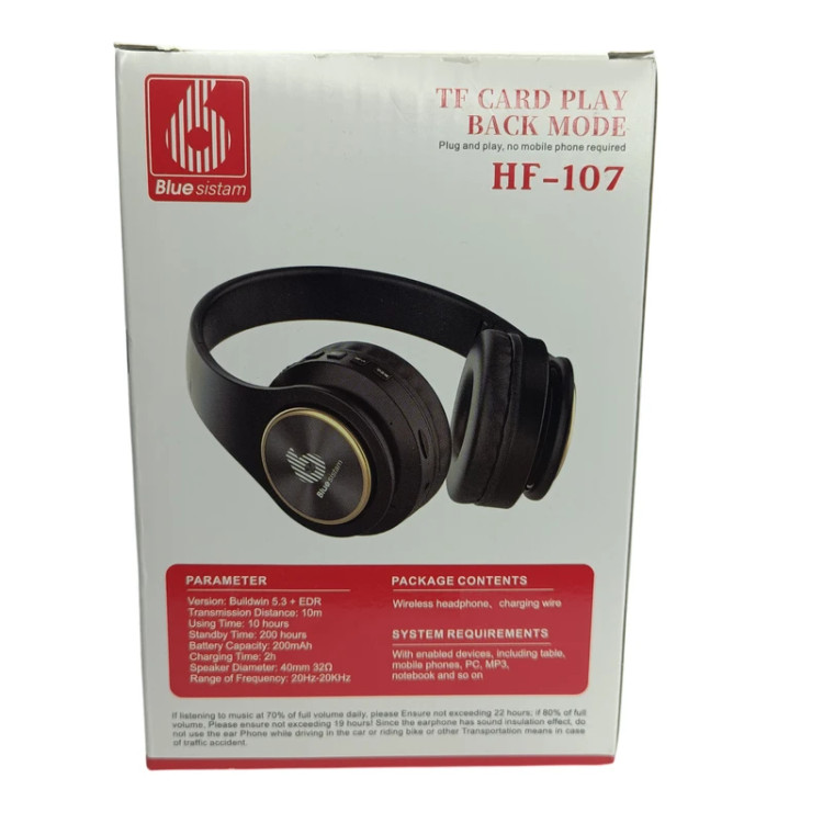 هدفون بلوتوثی بلو سیستم مدل HF-107