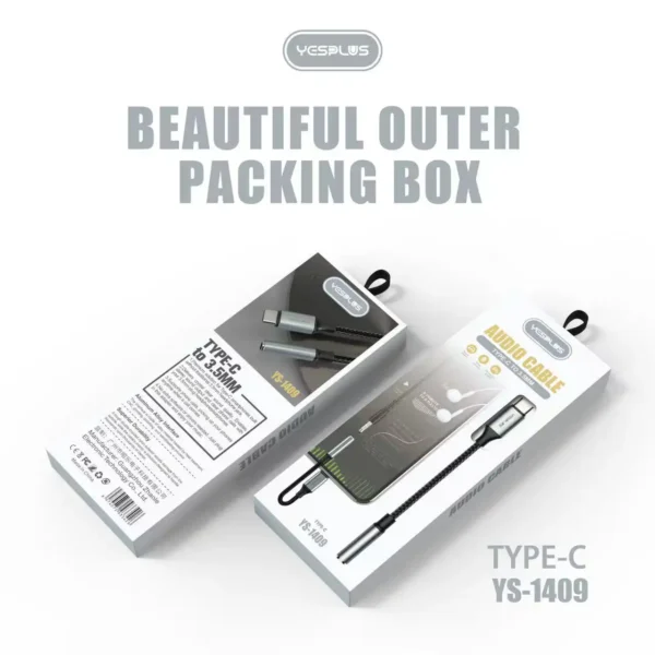 مبدل صدای YESPLUS YS-1409 TYPE-C TO AUX