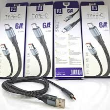 کابل تبدیل USB به USB-C لول مدل Fast Charge 6A MAX طول 1متر