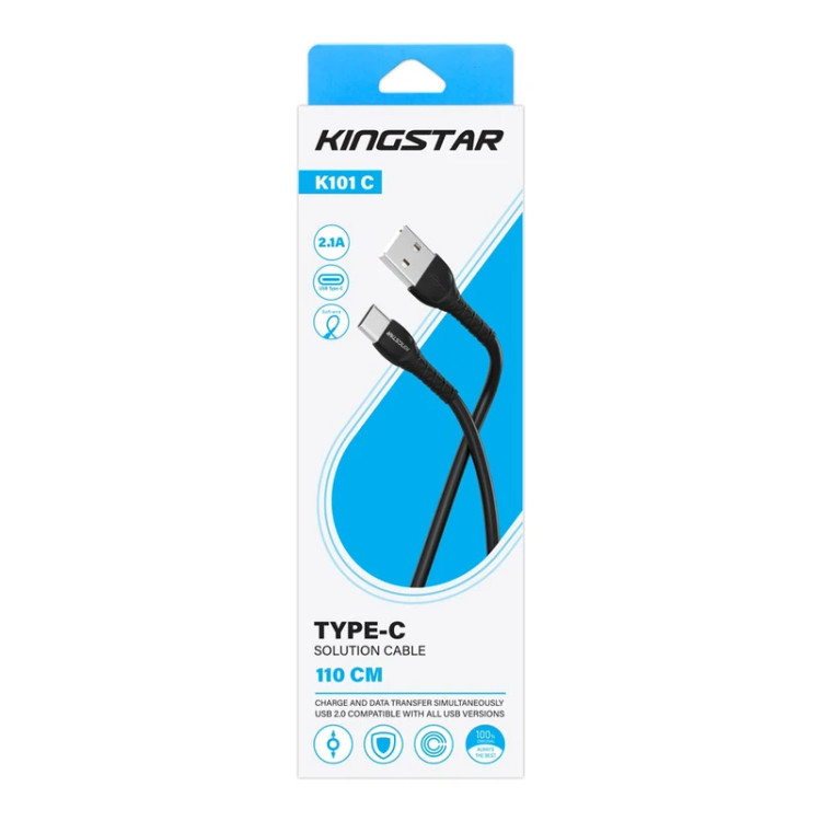 کابل تبدیل USB به USB -C کینگ استار مدل k101C طول 1.1 متر