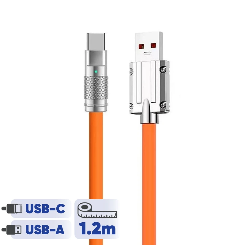 کابل تبدیل  USB به USB-C سوپر فست مدل 120W طول 1.2 متر