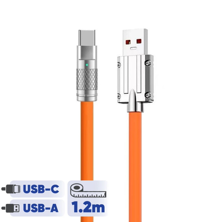کابل تبدیل USB به USB-C سوپر فست مدل 120W طول 1.2 متر