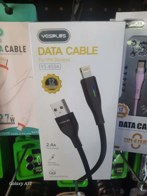 کابل شارژ USB به لایتنیگ YS 850
