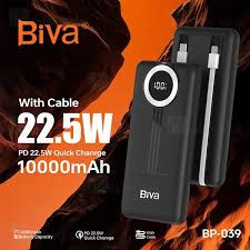 پاور بانک 22.5 وات 10 هزار بیوا مدل BP-039