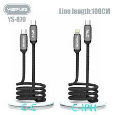 کابل شارژ دوسر تایپ سی یس پلاس Ys-870