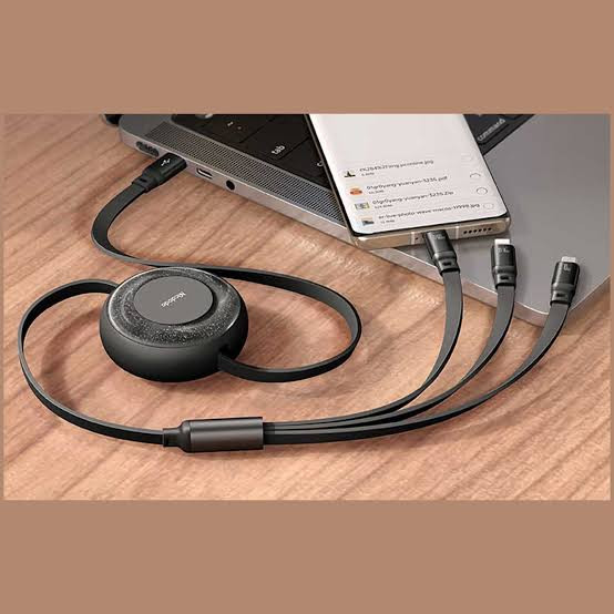 کابل شارژ سه کاره USB-C-میکرو و لایتنیگ